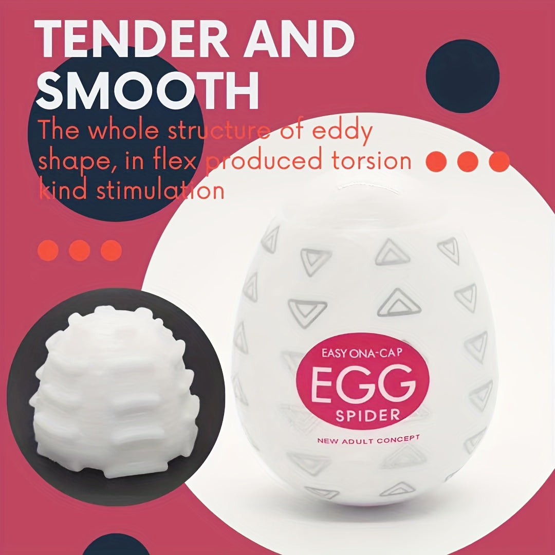 Men's TPE Soft Rubber Training Egg Sleeve Whimsical Designs for Pet Training