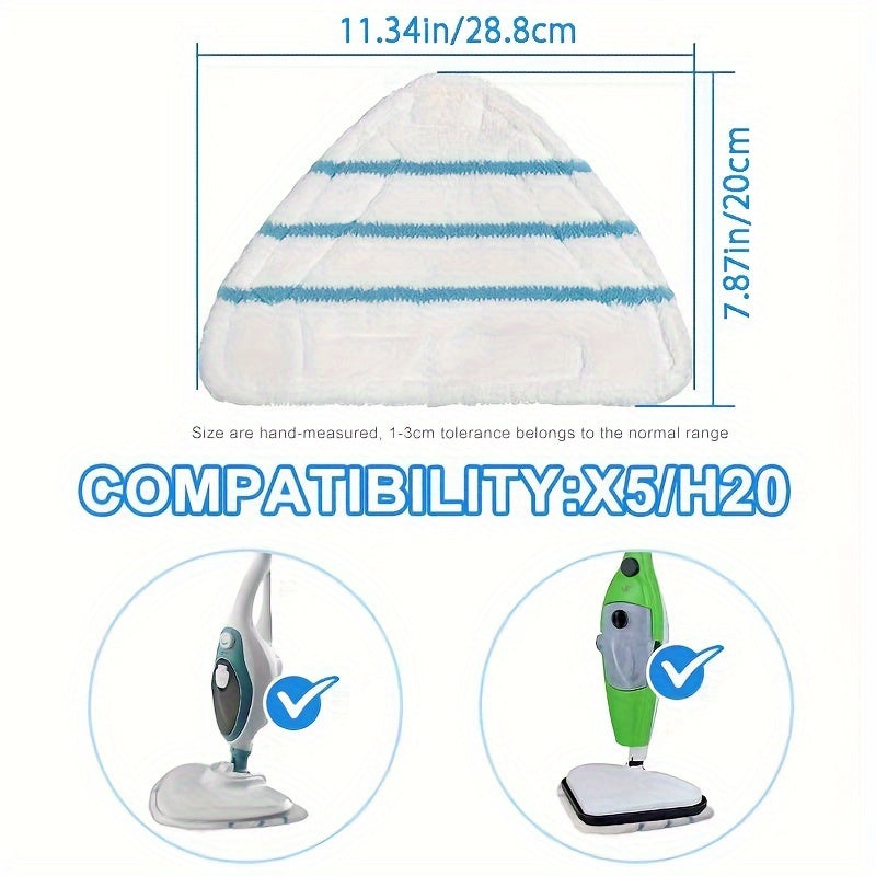 Set of 4 Microfiber Steam Mop Pads for Floor Cleaning Washable Replacement Covers