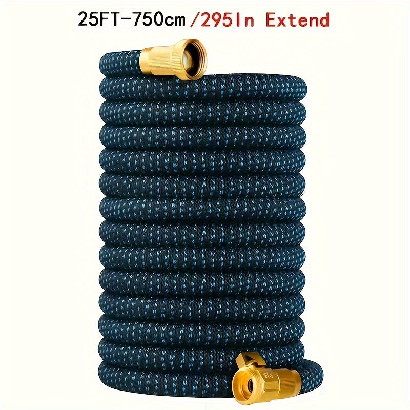 Прочный резиновый выдвижной садовый шланг для высоконапорной мойки автомобилей и орошения, с резьбой по американскому стандарту, доступный в различных длинах.