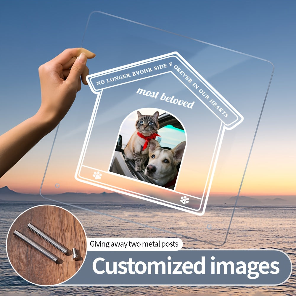 Индивидуальная фоторамка с LED-подсветкой и акриловым сердцем любви для праздников