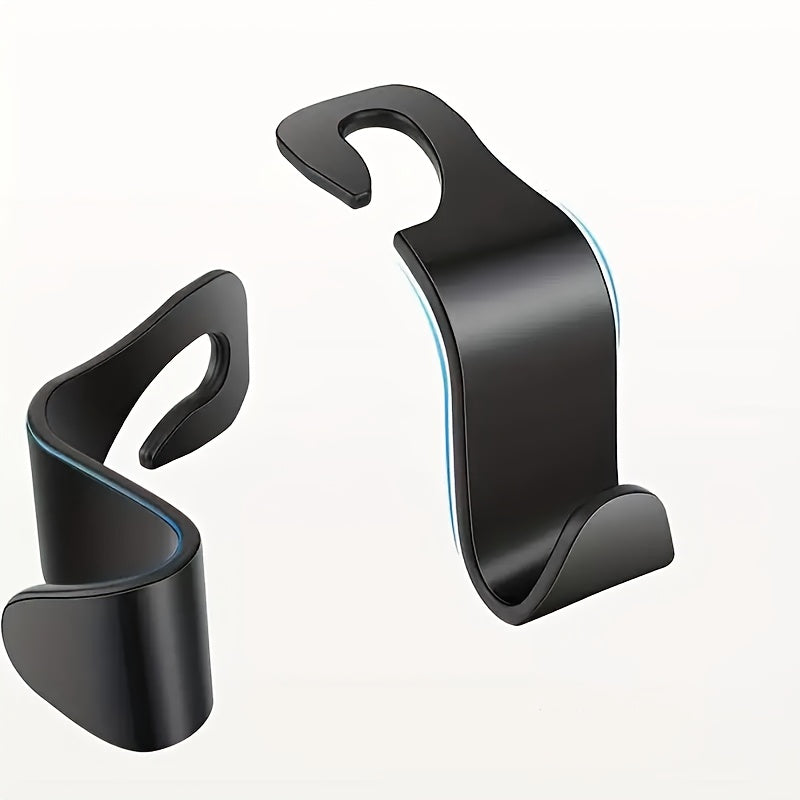 2pcs ABS Adhesive Car Hooks Concealed Rear Organizer Hangers for Handbags