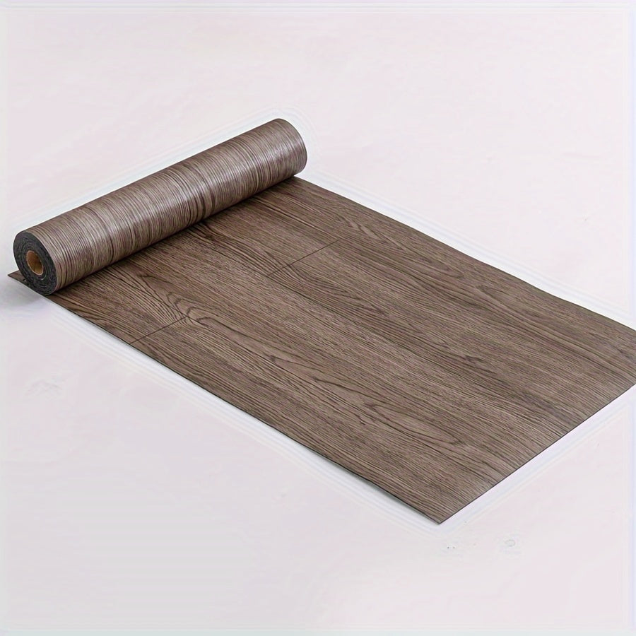 3D Retro Wood Grain Vinyl Floor Stickers Waterproof Peel and Stick Durable Easy to Clean for Home Rooms