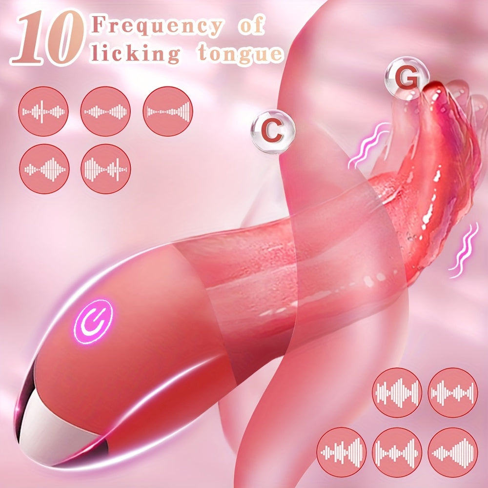Female Tongue Vibrator Mini Wireless Rechargeable Clitoral Stimulator