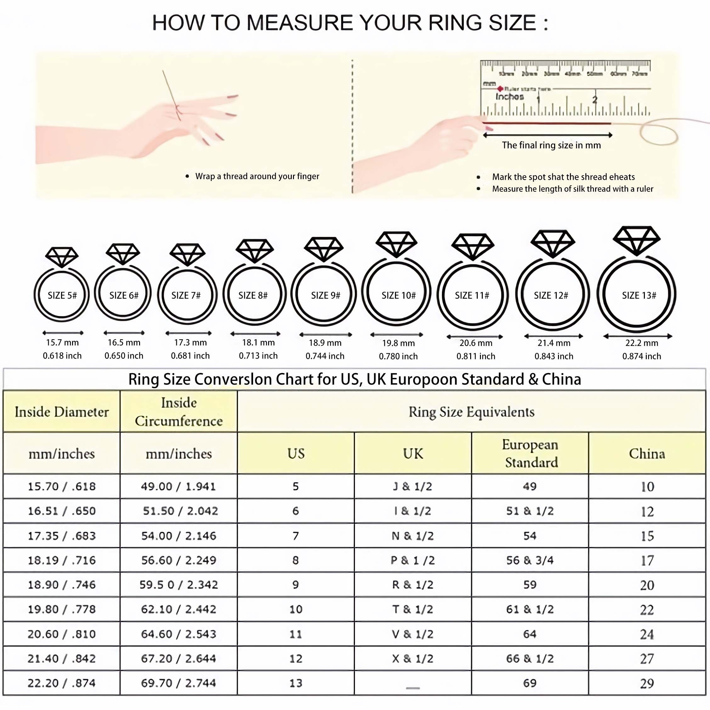 Moissanite Promise Ring 6 Prong Sterling Silver 18K Gold Plated Engagement Jewelry