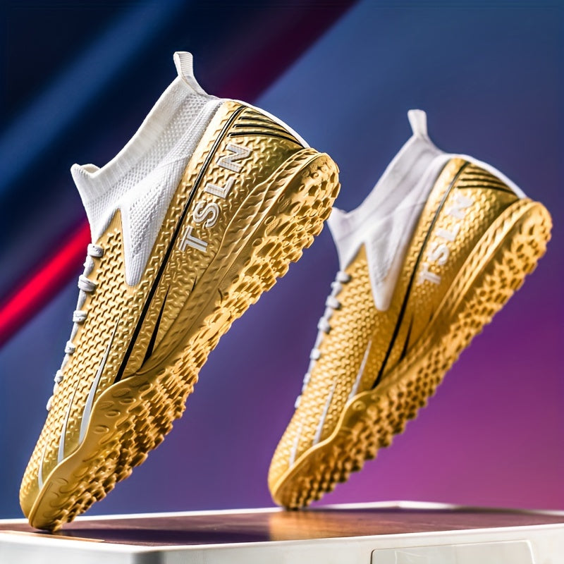 Мужские высокие футбольные бутсы для травы, дышащие, противоскользящие, для уличных тренировок