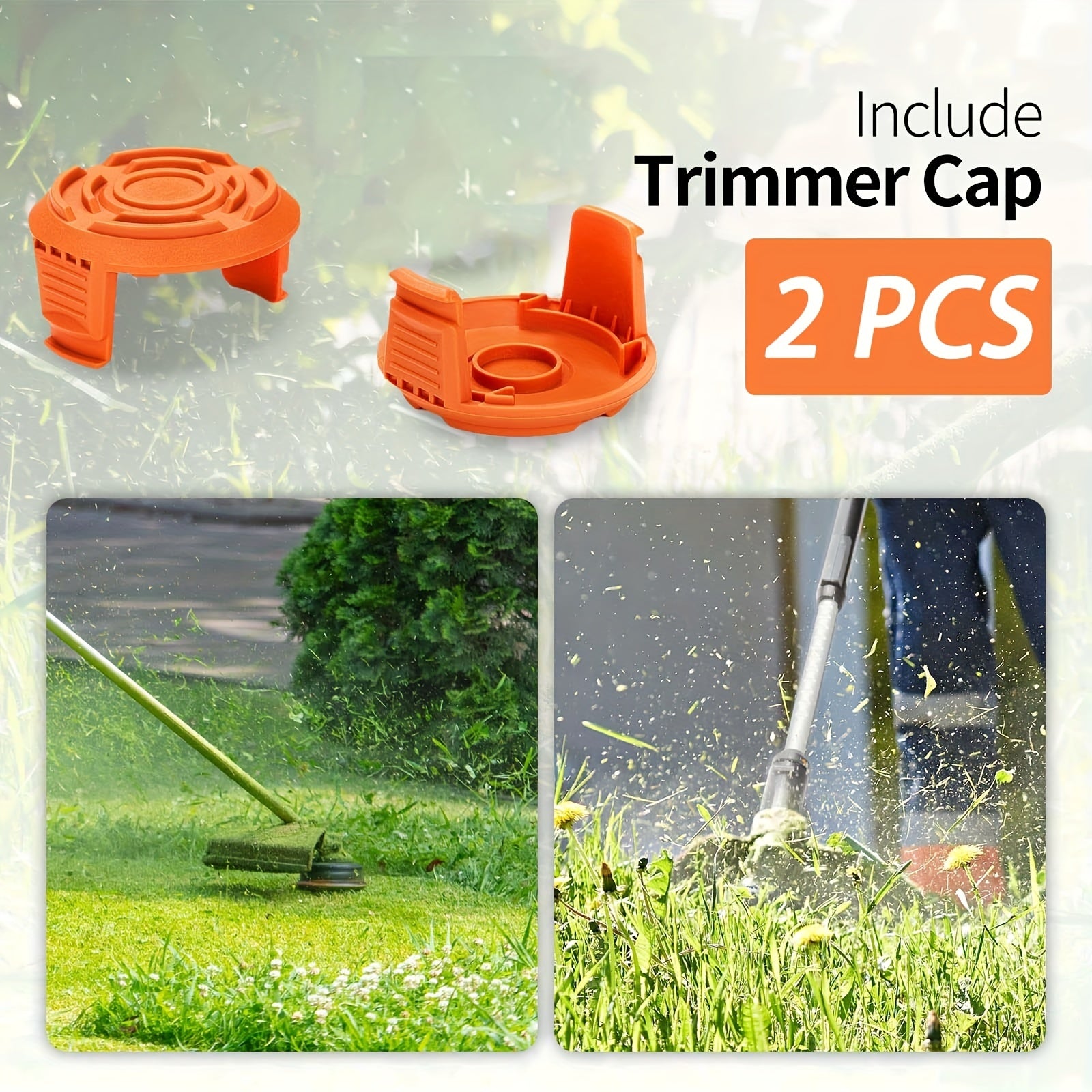 2pcs Spool Cap Cover for Trimmers and Weed Eaters ABS Replacement Parts