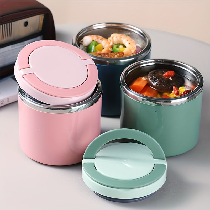 Stainless Steel Hot Food Soup Bottle 630ml Large Reusable Lunch Box for School