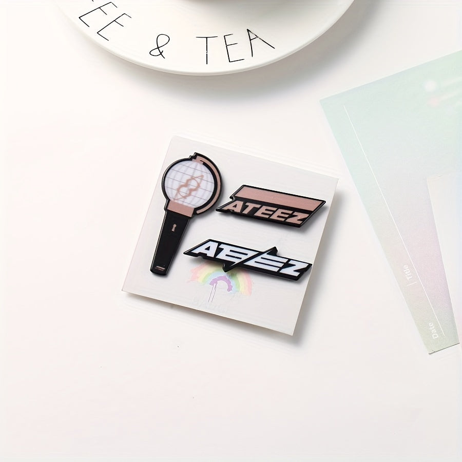 Kpop Fan Magnets and Lightstick Brooches for ATEEZ TWICE (G)I-DLE ASTRO and More Fan Accessories