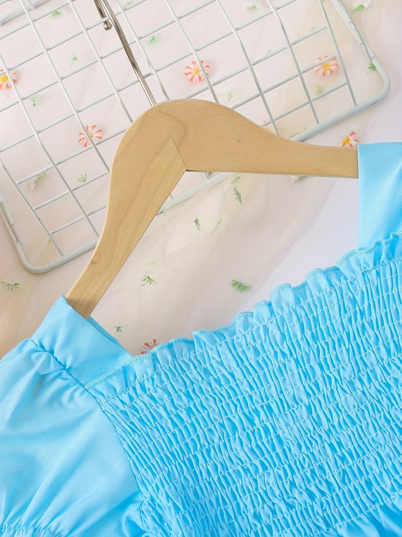 Girls Summer Ombre Sunflower Pattern Princess Dress for Kids Casual 4th of July