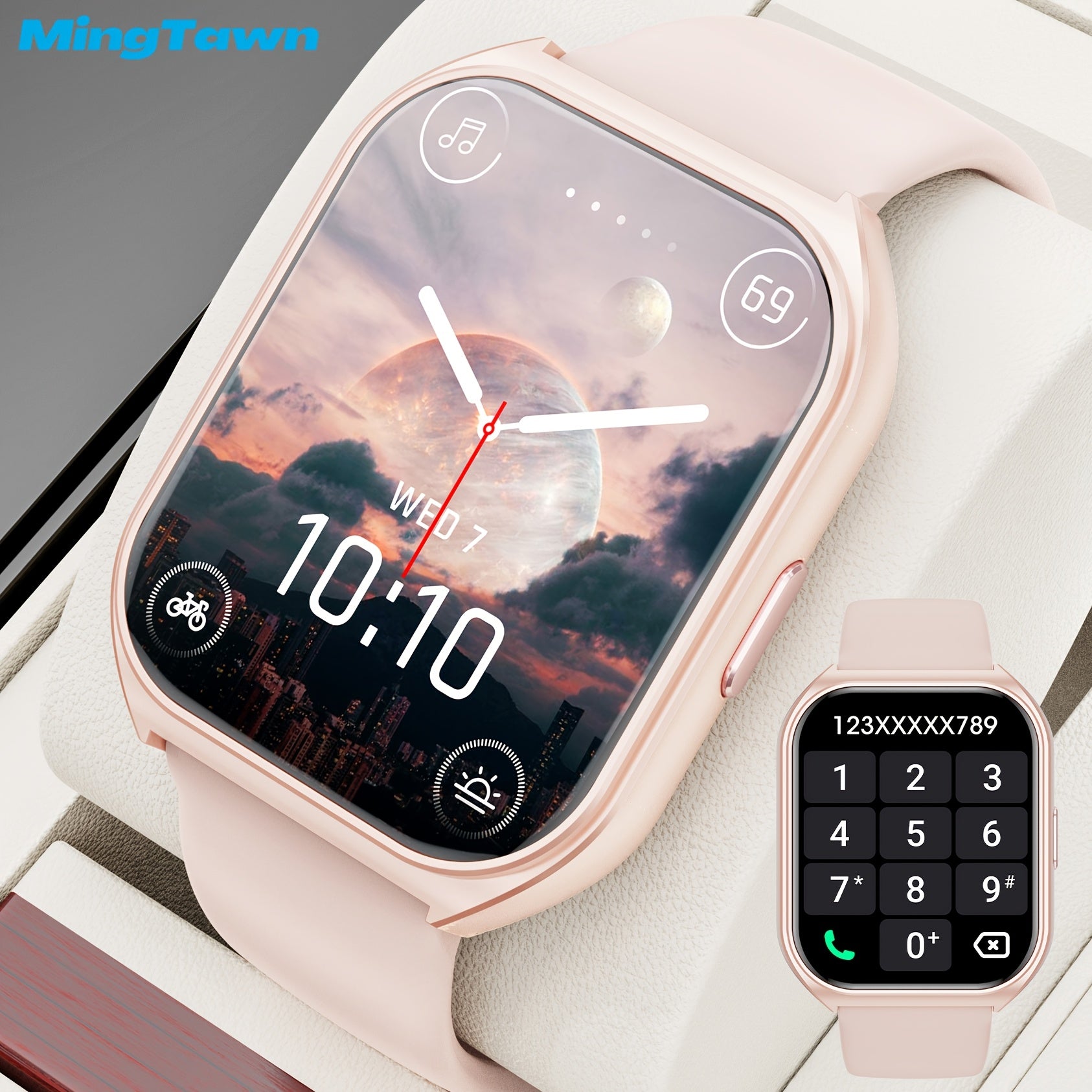 HD 1.83 Inch Touch Screen Smartwatch for Men Women Waterproof IP67 Fitness Tracker with Calls and Sports Modes