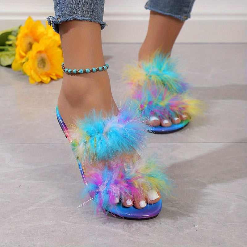 Ayollar yozgi tekis slaydlar, bir rangli mato bilan, qattiq dizayni, orqa va barmoqli sandal.