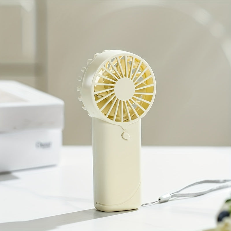 Мини портативный ручной вентилятор, работающий на батарейках, компактное охлаждающее устройство для путешествий и дома