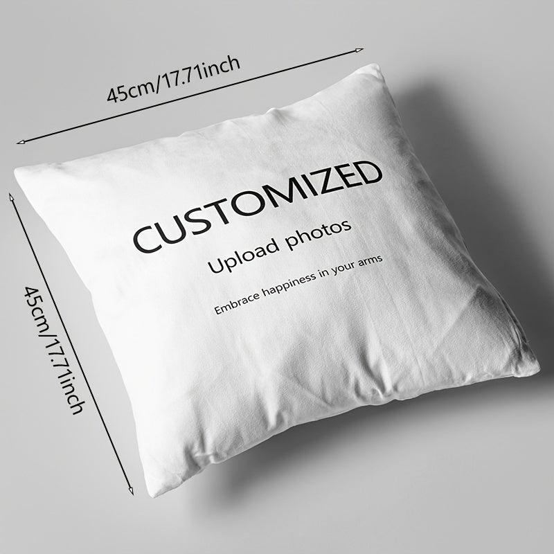 Custom Photo Cushion Cover for Sofa or Nursery Modern Polyester Personalized Pillow