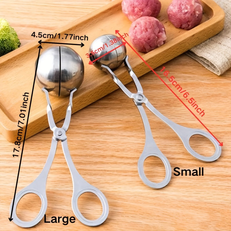 Stainless Steel Meatballer with Anti-Slip Handles for Making Meatballs and Cookie Dough