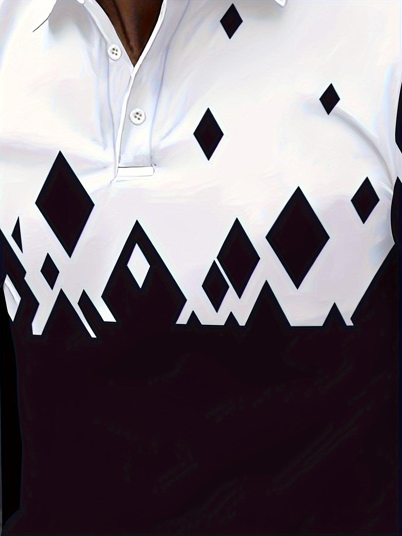 Men's Long Sleeve Shirt with Abstract Geometric 3D Print Polyester Blend Plus Size for Golf and Outdoor Activities