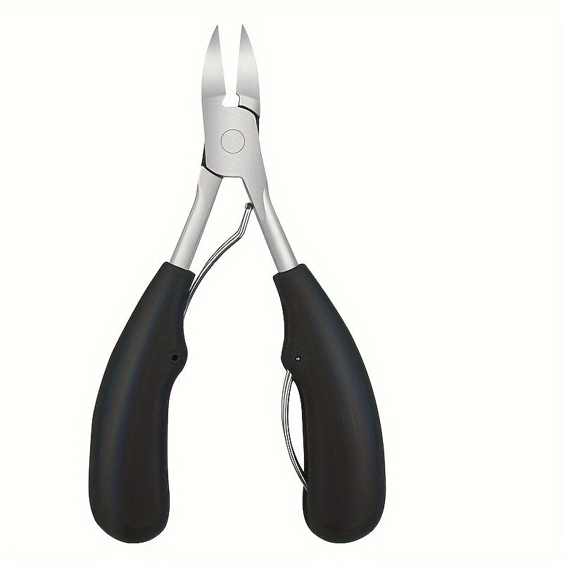 Stainless Steel Nail Clippers for Thick and Ingrown Toenails with Curved Blade and Nail File for Men and Women