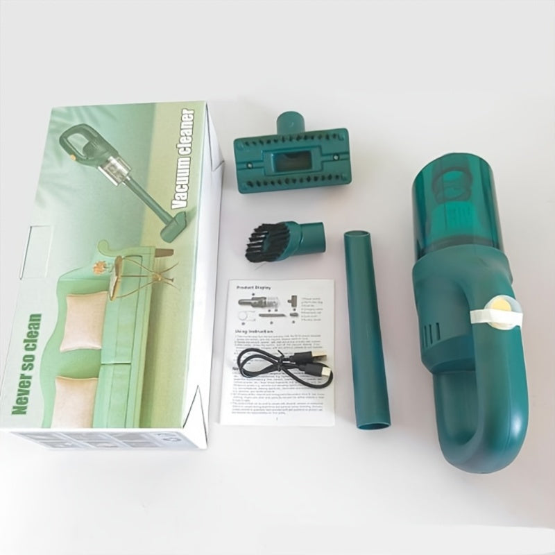 Головки щеток 3-в-1, беспроводной пылесос высокой мощности с портативным, низким уровнем шума, однокнопочным управлением, аккумулятором на литиевых батареях. Идеально подходит для использования дома и в автомобиле. Отличный подарок для дома и автомобиля.