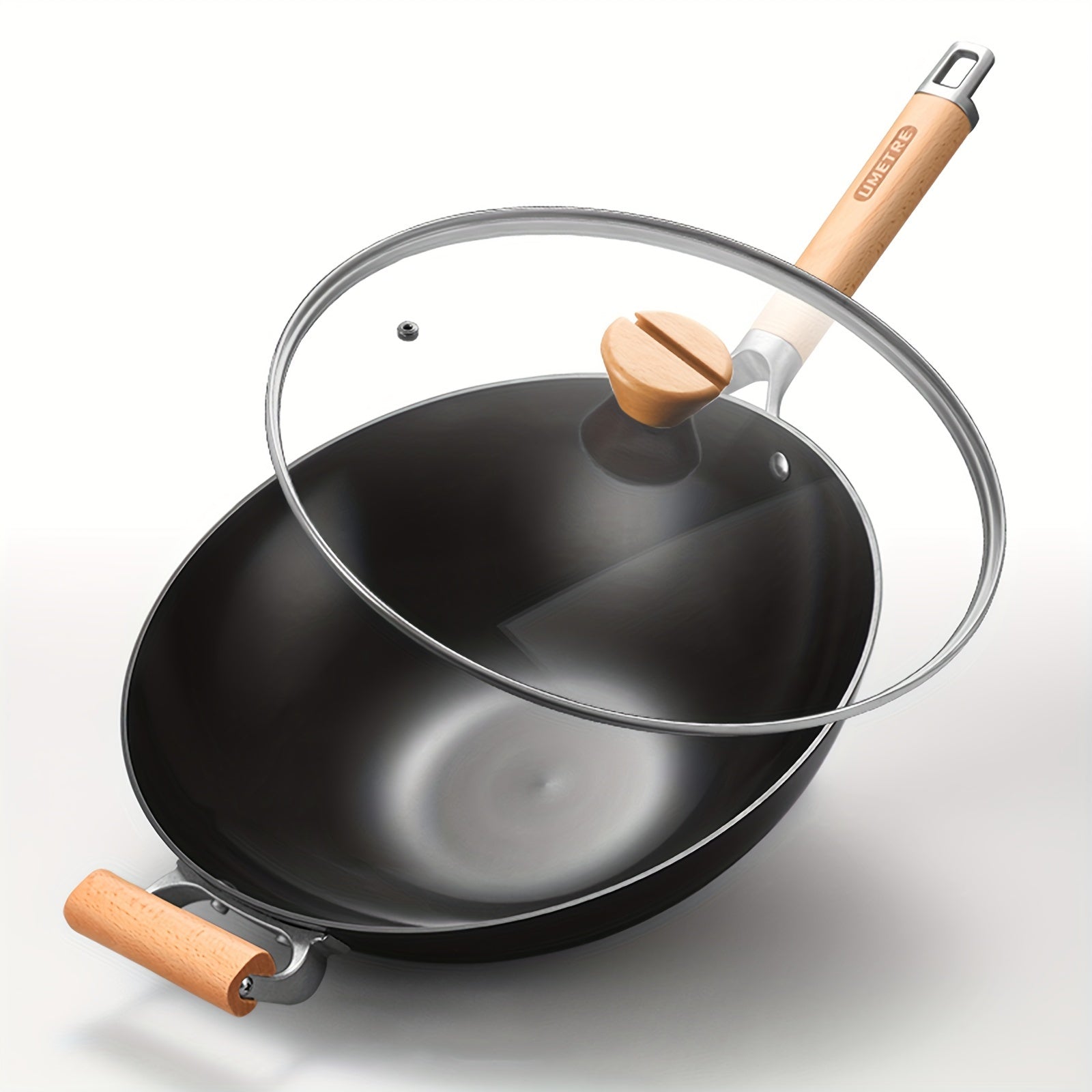 Versatile Cookware Set with Cast Iron Omelette Pan, Wok, and Steel Pans
