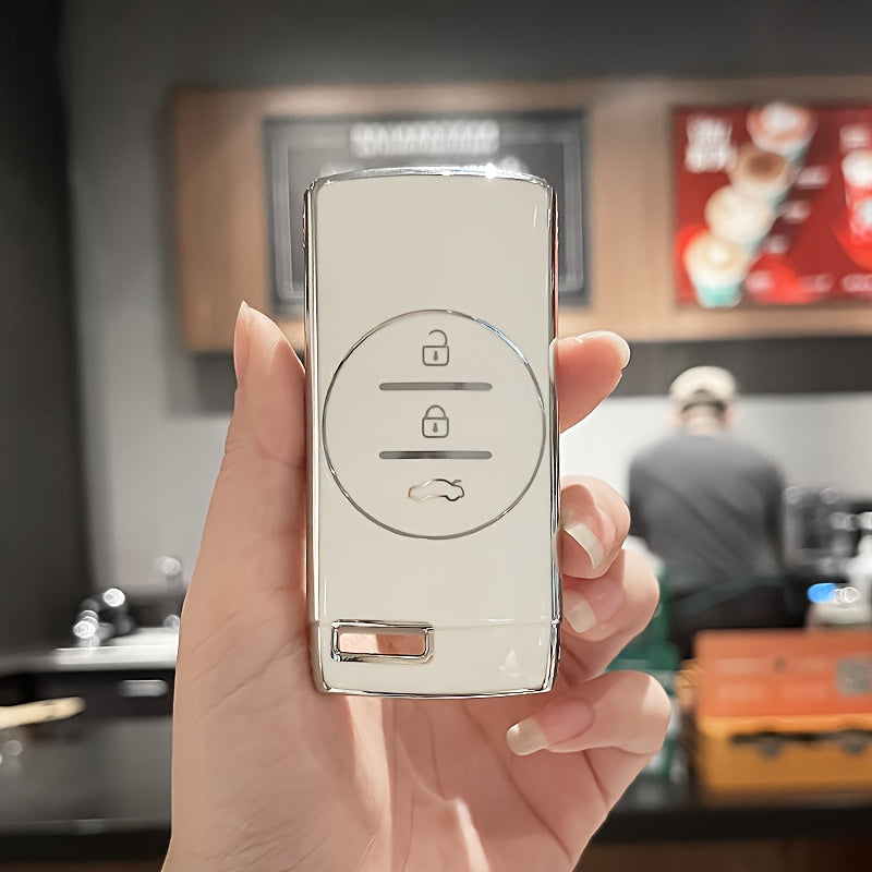 Чехол-обложка для автомобильного ключа из TPU, прочная оболочка с петлёй для ключа