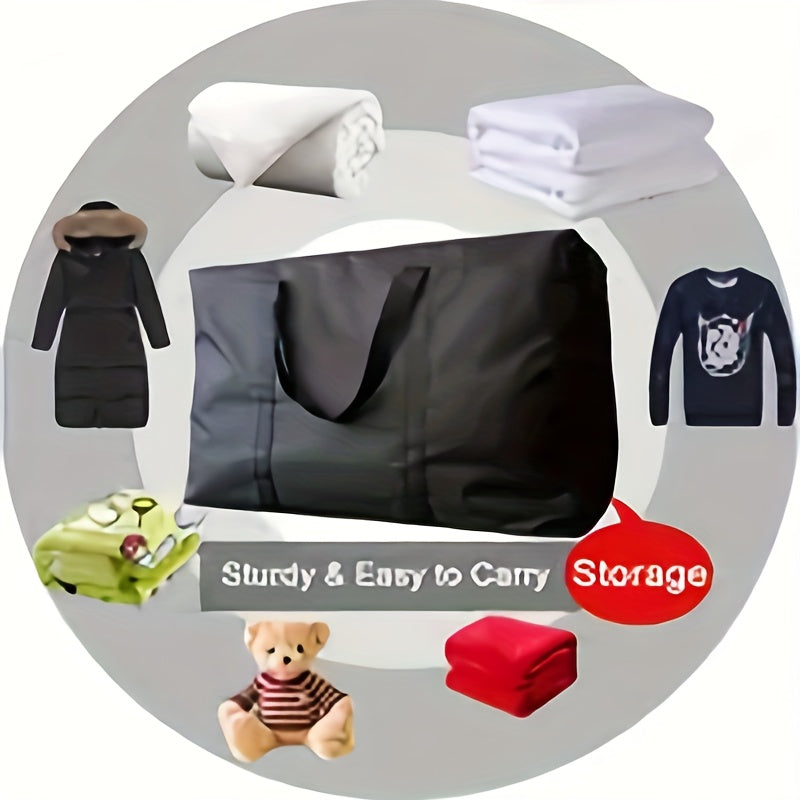 Two Sets of Extra Large Storage Bags with Zippers and Handles for Clothes and Moving