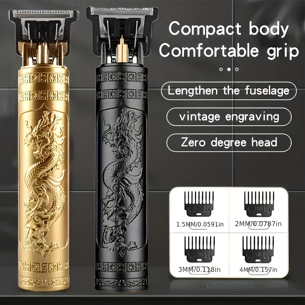 Cordless T-Shaped Electric Hair Clipper for Men with USB Rechargeable Lithium Battery