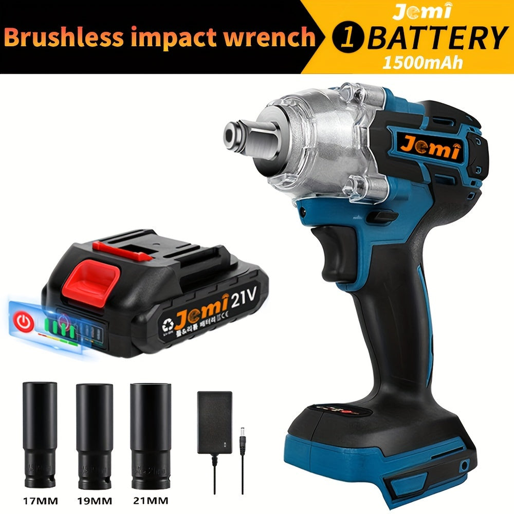 21V Brushless Cordless Impact Wrench with Variable Speed and High Torque