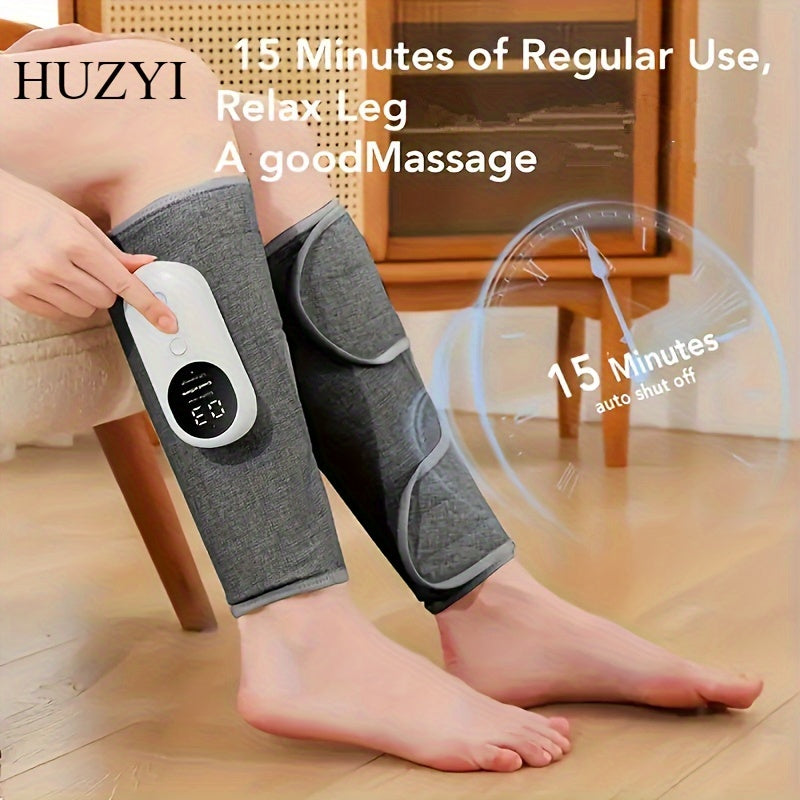 Portable Air Compressed Leg Massager with 3 Intensity Levels and Rechargeable Battery