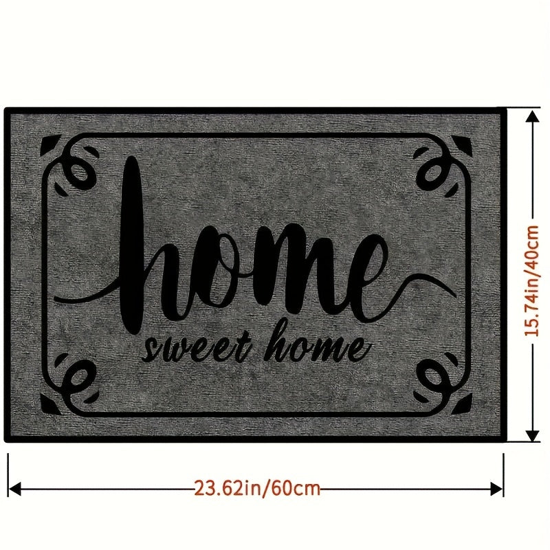 Machine Washable Doormat Indoor Outdoor Welcome Entrance Carpet Polyester Large