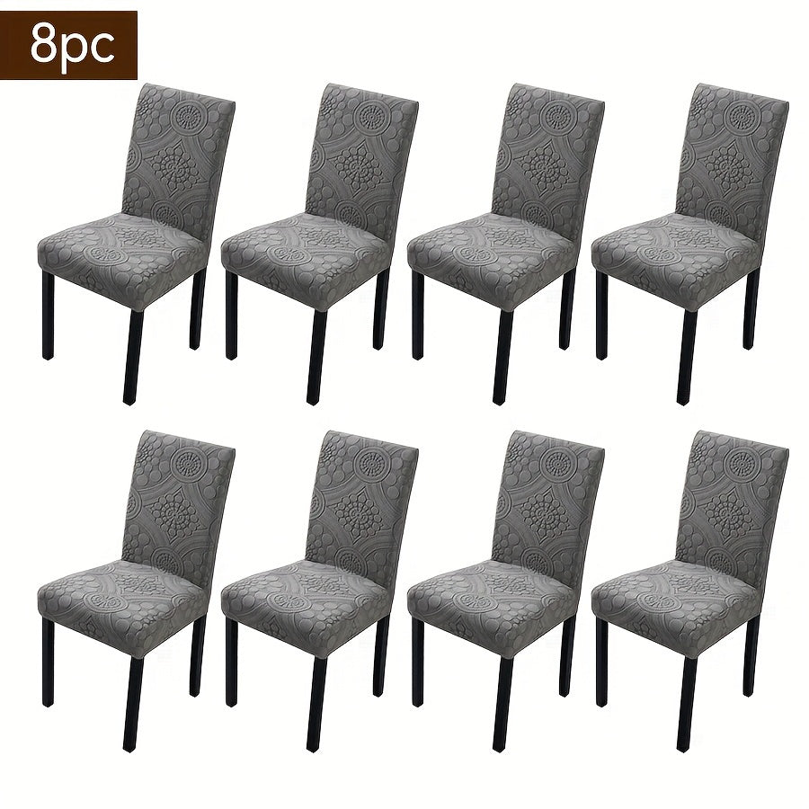 Наборы чехлов на стулья из жаккарда с растяжкой, 6, 8 или 10 штук, водонепроницаемые, моющиеся в машине