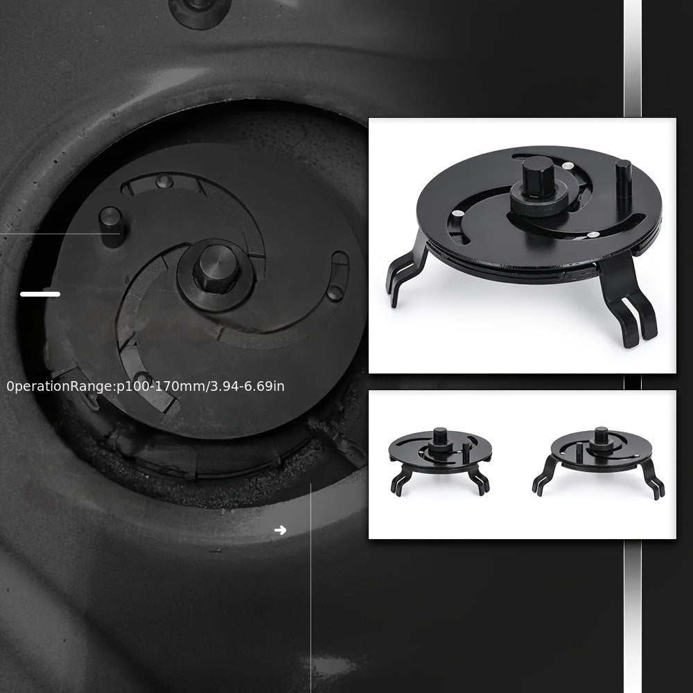 Universal 3-in-1 Fuel Tank Cap Wrench Adjustable Steel Open End Spanner