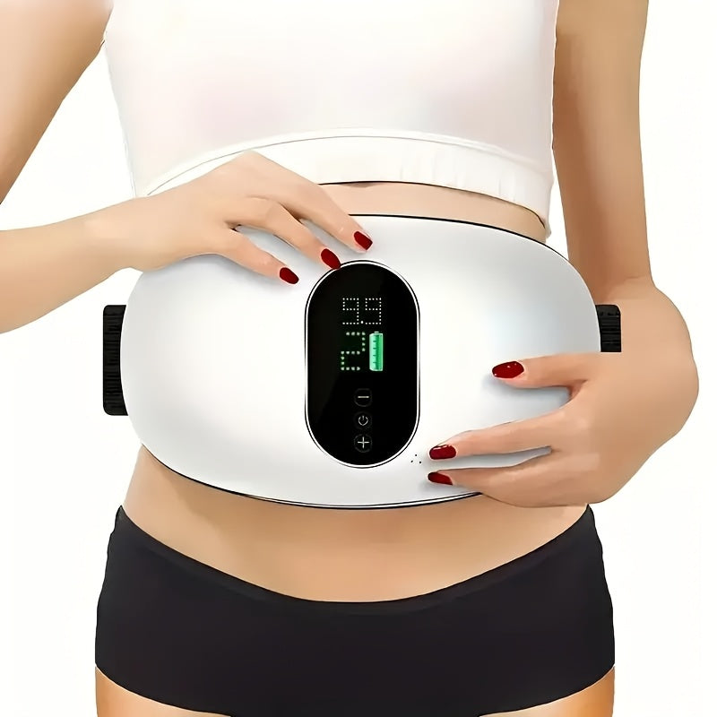 Women’s USB Rechargeable Heating Waist and Abdomen Massager with Vibration and Digital Display