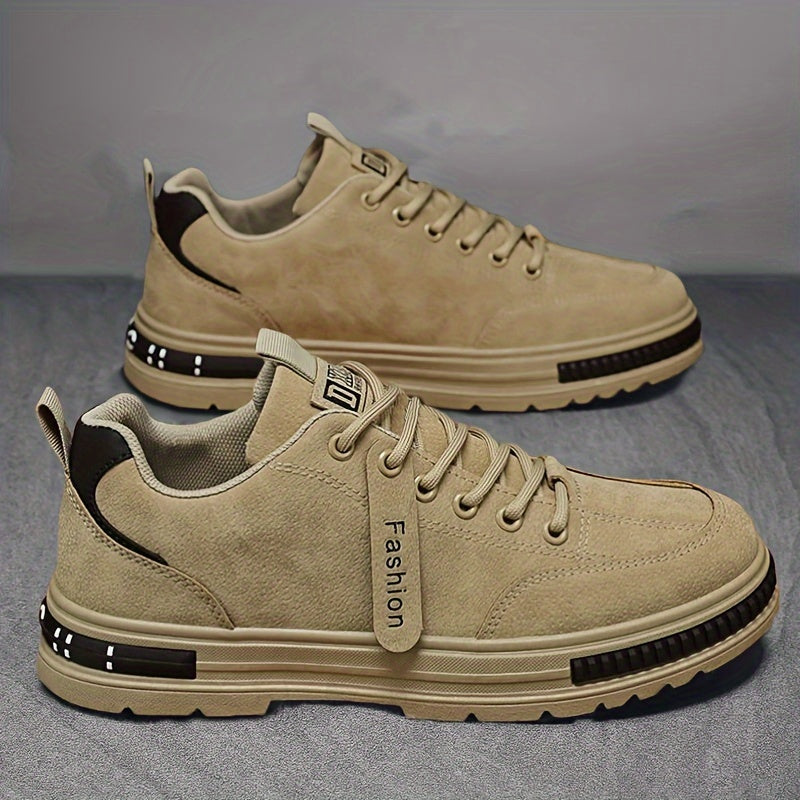 Men's Casual Sneakers Low Top Non-Slip Rubber Sole PU Upper Spring Autumn