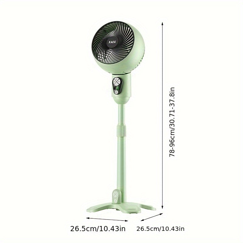 USB Fan with Remote Control Digital Display Adjustable Angles and Wind Speed