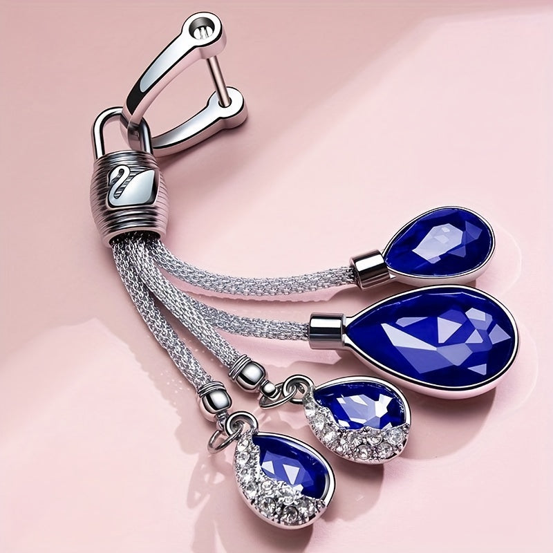 Female Artificial Diamond Crystal Car Keychain Pendant High-End Waist Accessory