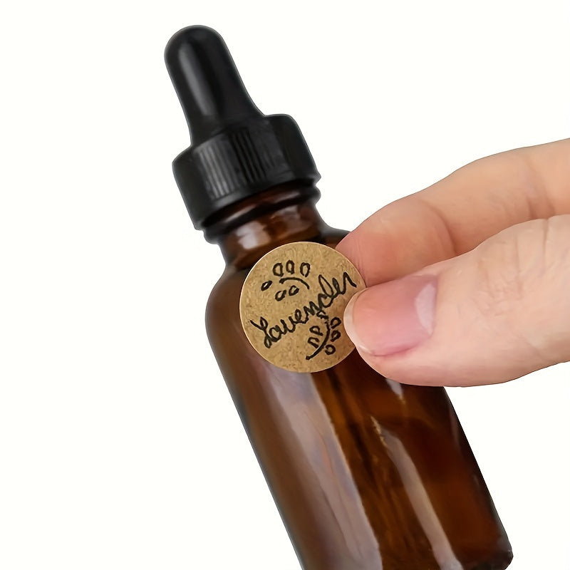 500 Kraft Paper Sticker Roll for Packaging and Labeling Jewelry Crafts Organizing