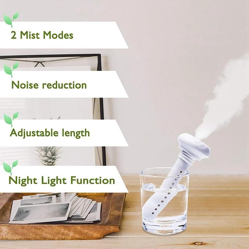 Compact USB-Powered Cool Mist Humidifier for Travel Office Hotel Car Home