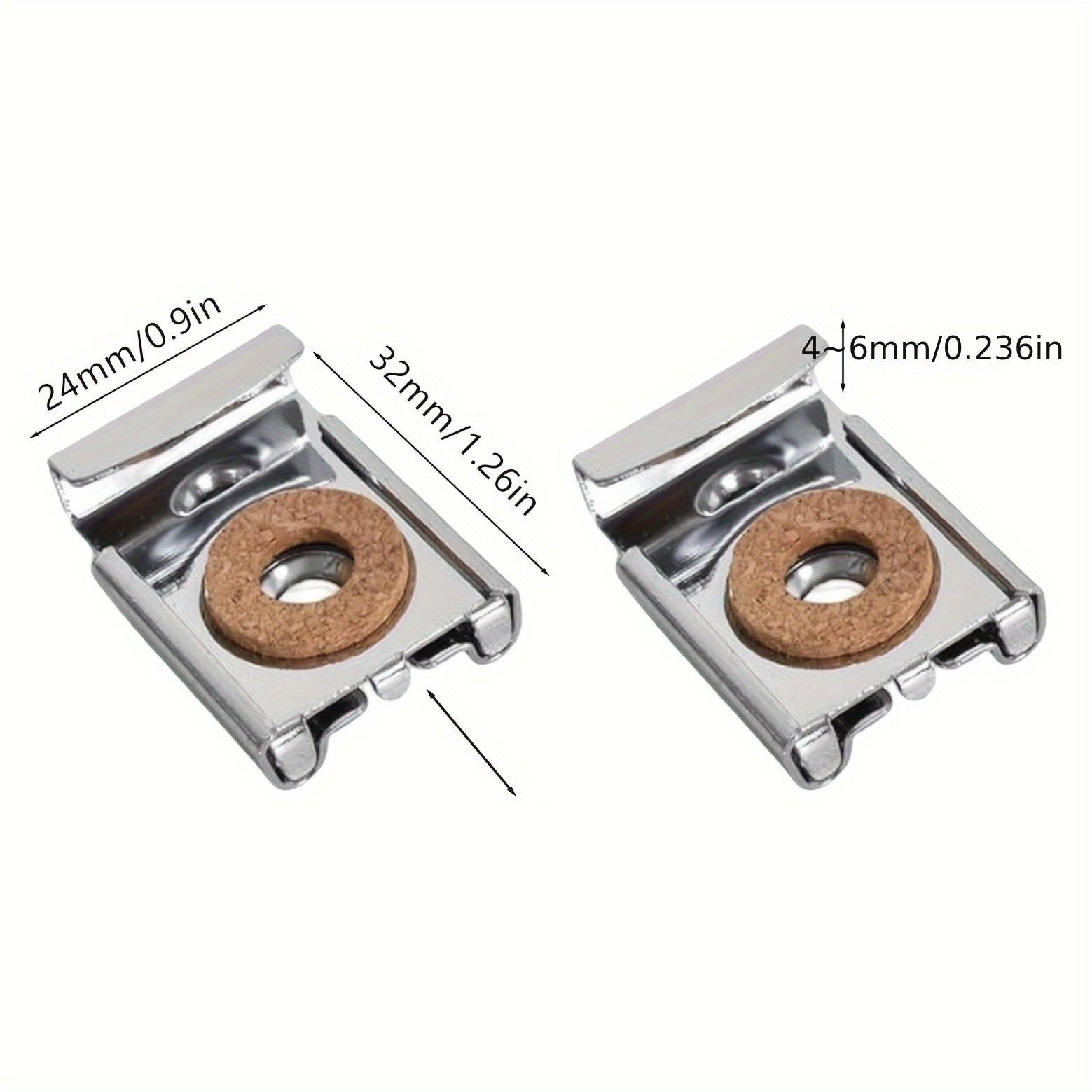 12-Pack Wall Mirror Brackets Heavy-Duty Stainless Steel with Spring Clamps Adjustable Height Wooden Finish