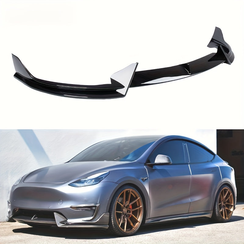Car Front Lip Spoiler Splitter Body Kit for Tesla Model 3 and Y Glossy Black