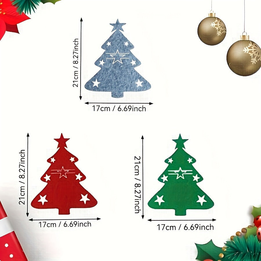 12-Piece Christmas Themed Cutlery Set with Matching Placemat and Table Decor