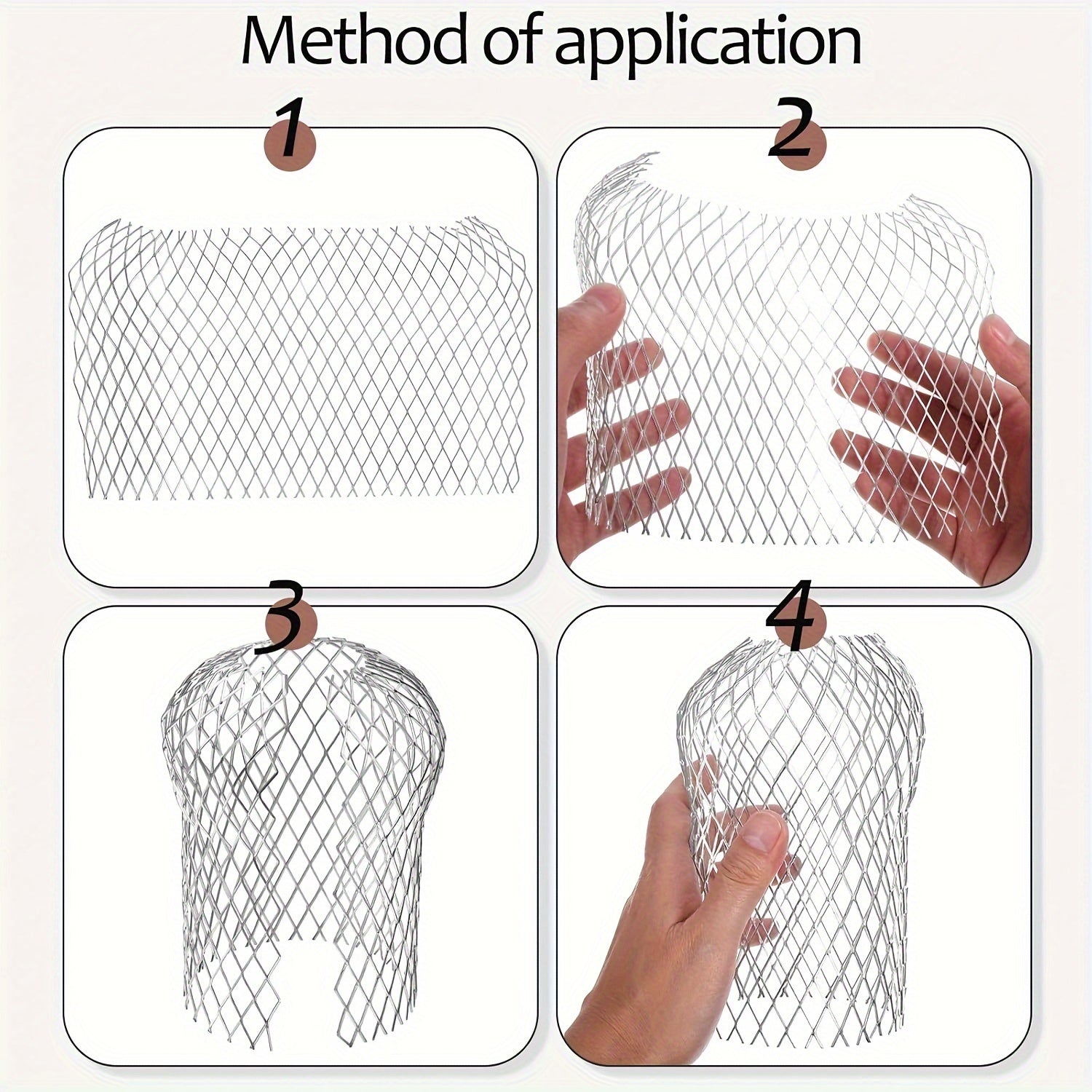 4-Pack Aluminum Gutter Guard Mesh Filter for Debris Prevention Easy Install