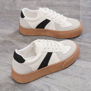Women's Casual Leopard Print Sneakers Low-Top Lace-Up Shoes