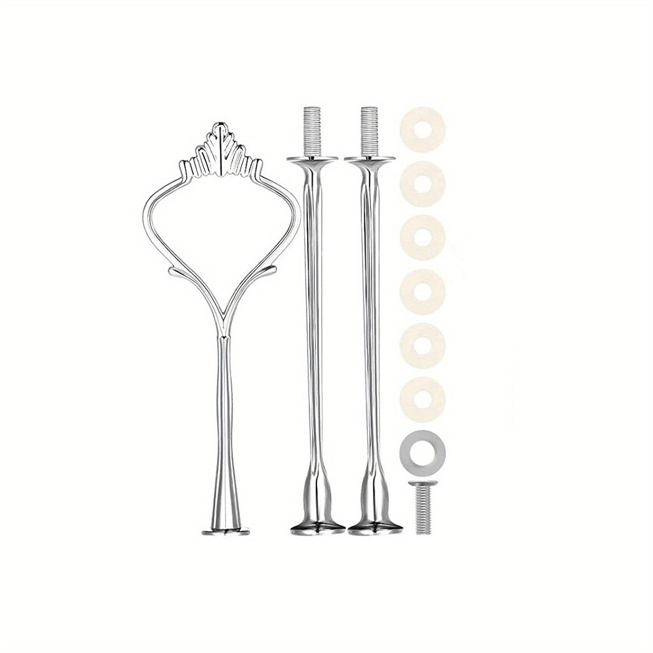 Gold and Silver Cake Stand Accessories 3-Tier Mold Crown Resin for Weddings and Parties