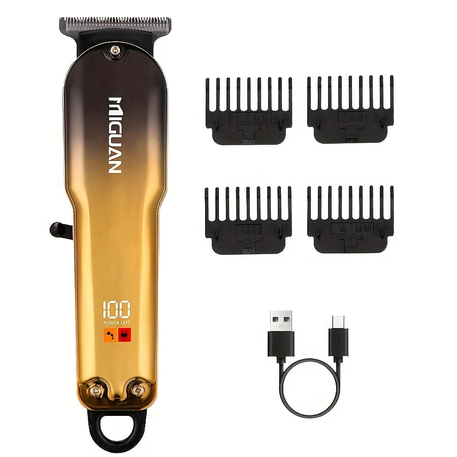 Digital Display Hair Clipper USB Rechargeable Trimming and Styling Tool for Men