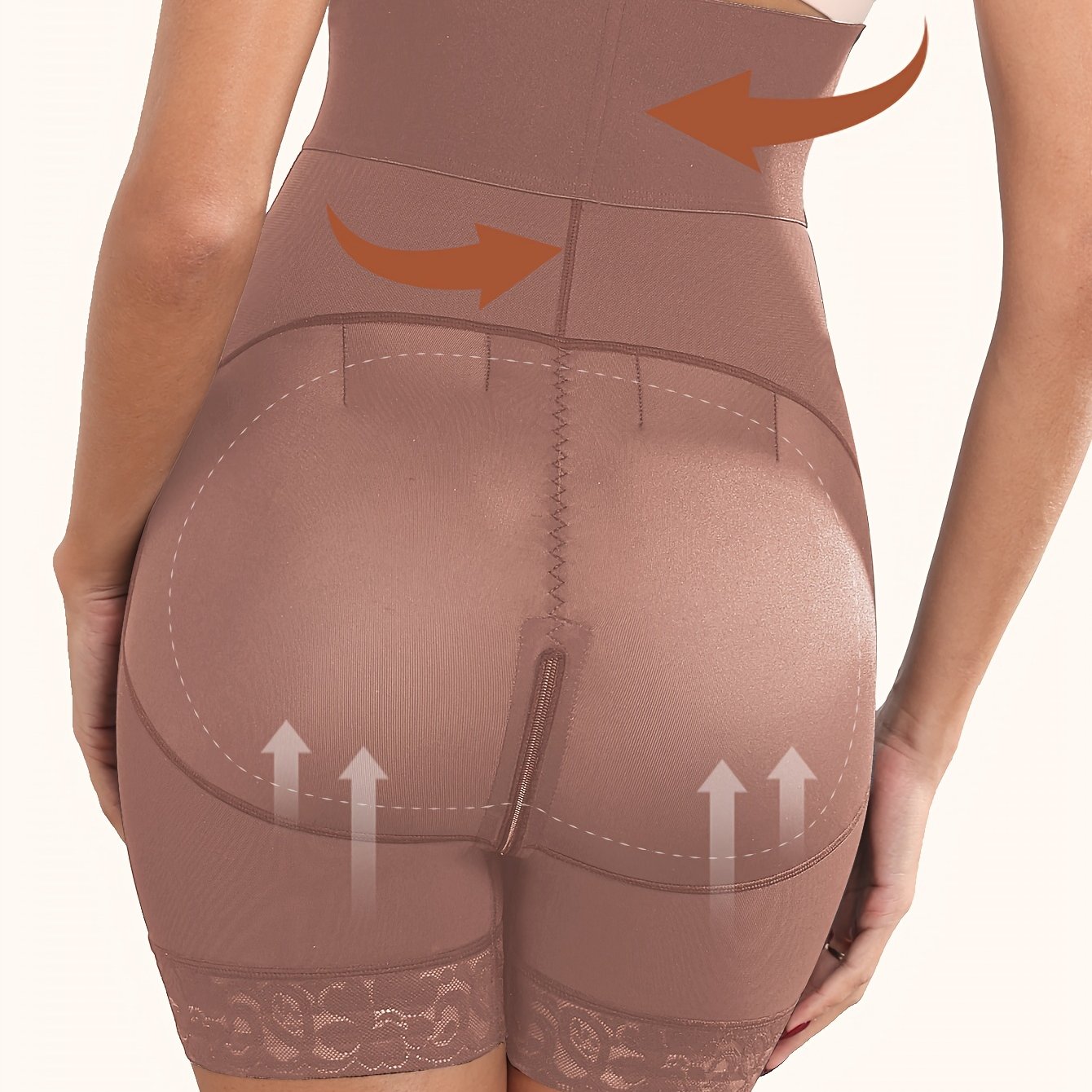 High-Waist Tummy Control Butt Lifter Compression Shorts for Postpartum Recovery Slimming Waist and Thighs