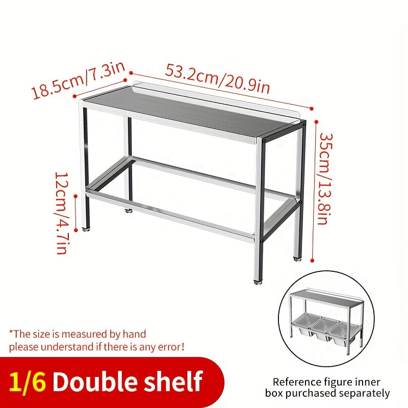 Stainless Steel 3-Tier Kitchen Organizer with Lids for Spices Fruits Storage