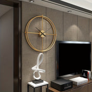 Reloj de pared con anillos dobles, decoración moderna de arte para pared, 12 pulgadas