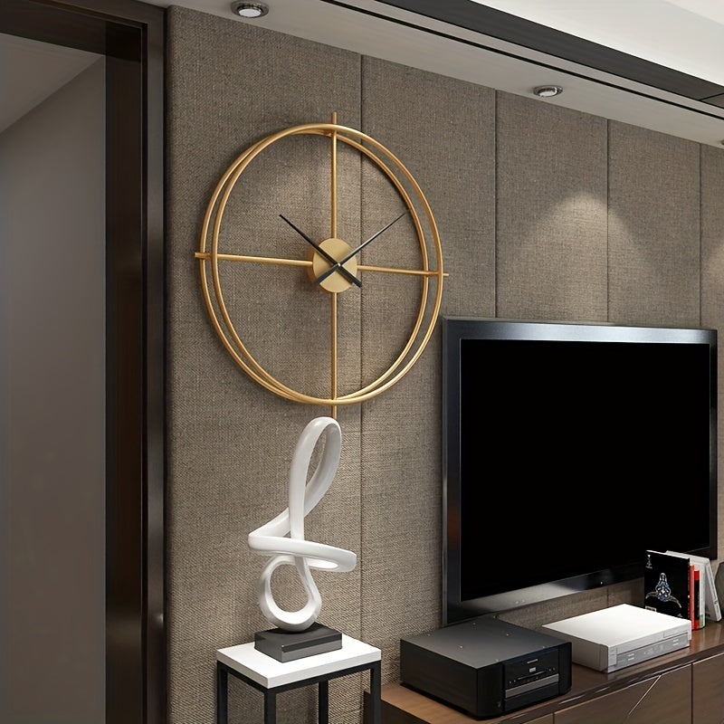 Reloj de pared con anillos dobles, decoración moderna de arte para pared, 12 pulgadas