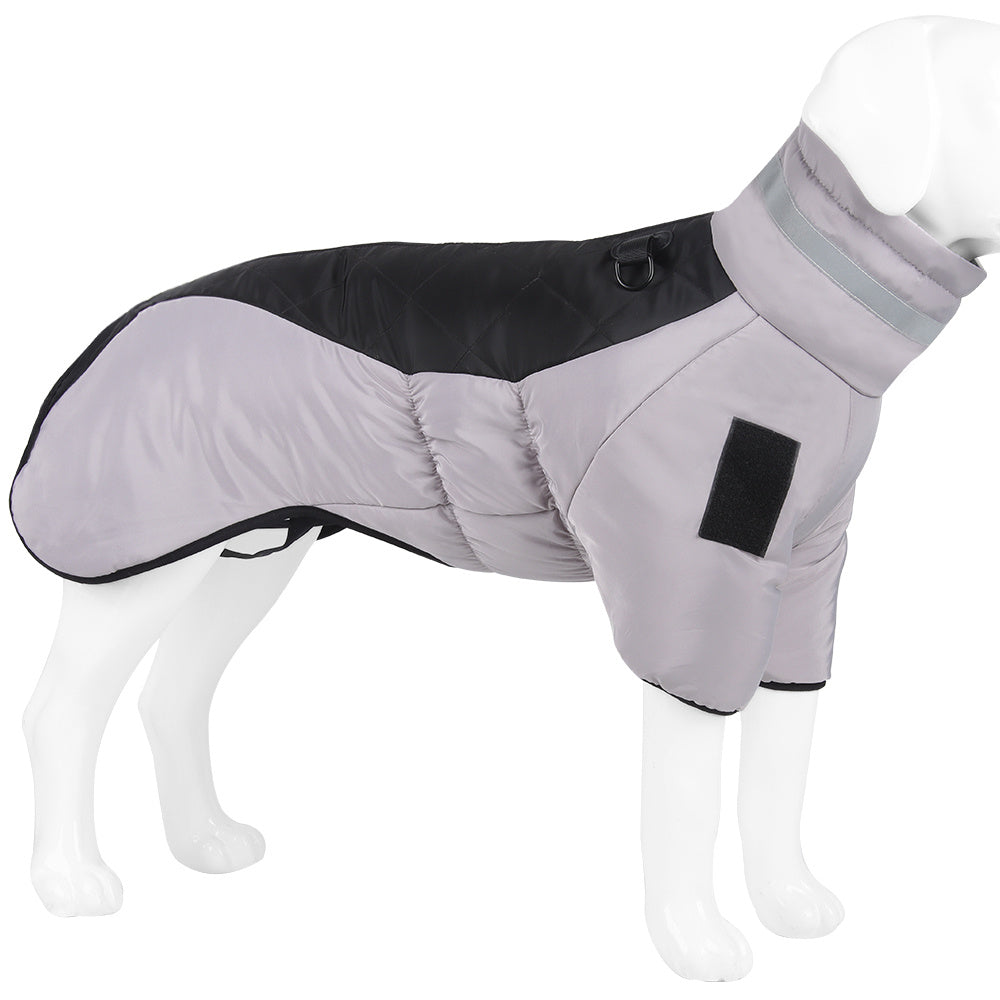 Waterproof Winter Dog Jacket with Reflective Material D-Ring for Medium Breeds