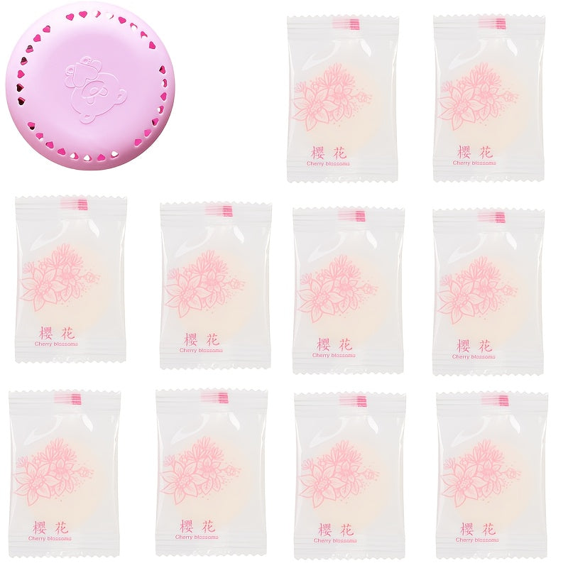 Set of 10 Long-Lasting Scented Air Fresheners in Protective Shells for Home Car Bathroom