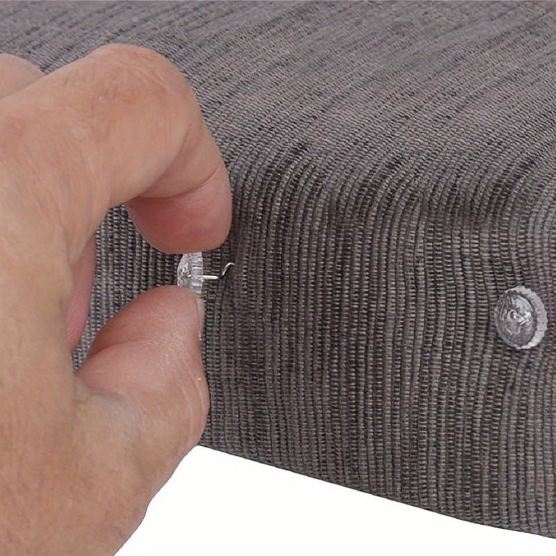 30 Pieces Transparent Polypropylene Sofa Cushion Twisted Nails and Invisible Fixing Clips